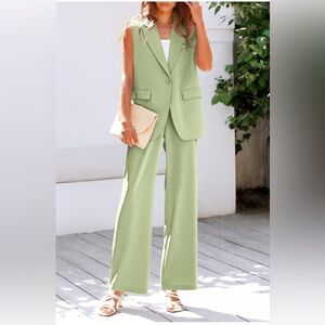 Chic Mint Green Women's Pantsuit